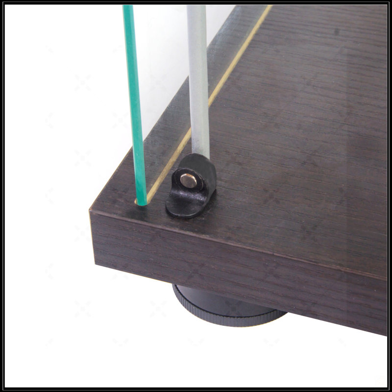 Vitrine en verre avec 4 portes et 4 tablettes, Noir
