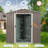 Outdoor Metal Storage Shed Gray-110646395