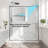 55"-60" W X 72" H Reversible Installation Double Bypass Sliding Shower Door,Aluminium Alloy Frame,1/4"(6MM) Tempered Glass With Nano Explosion-Proof Membrance,Easy Installation-123404349