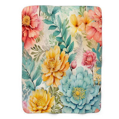 Grunge Flowerbed - 1 Piece Premium Blanket