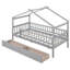 Lit simple en bois pour la chambre-530244837