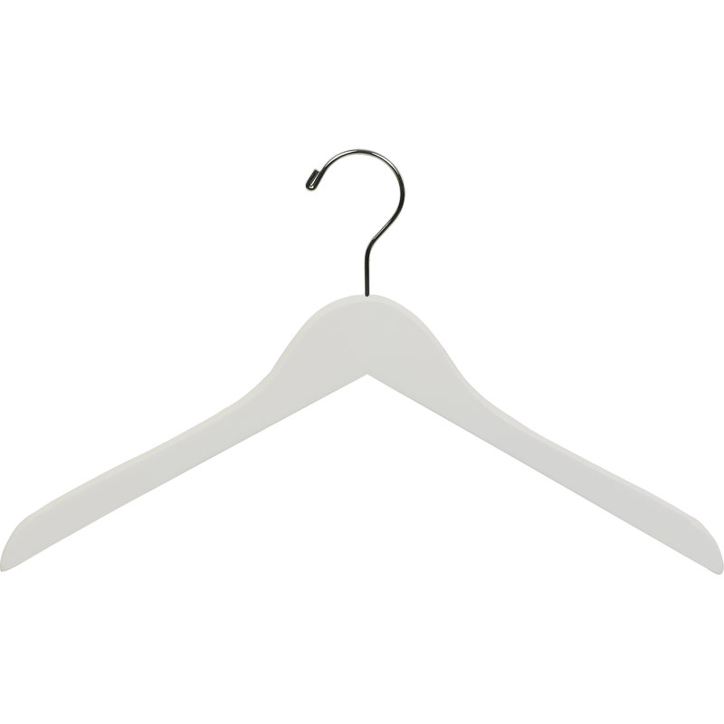 Jeffry Wood Standard Hanger for Dress/Shirt/Sweater, White, 50