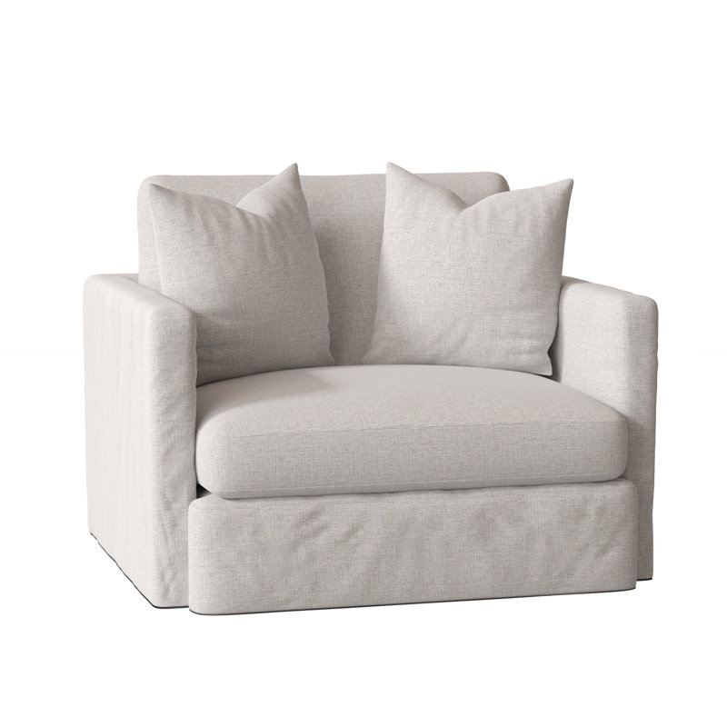 Hartig Armchair, Drusky Ivory Sustain® Basketweave