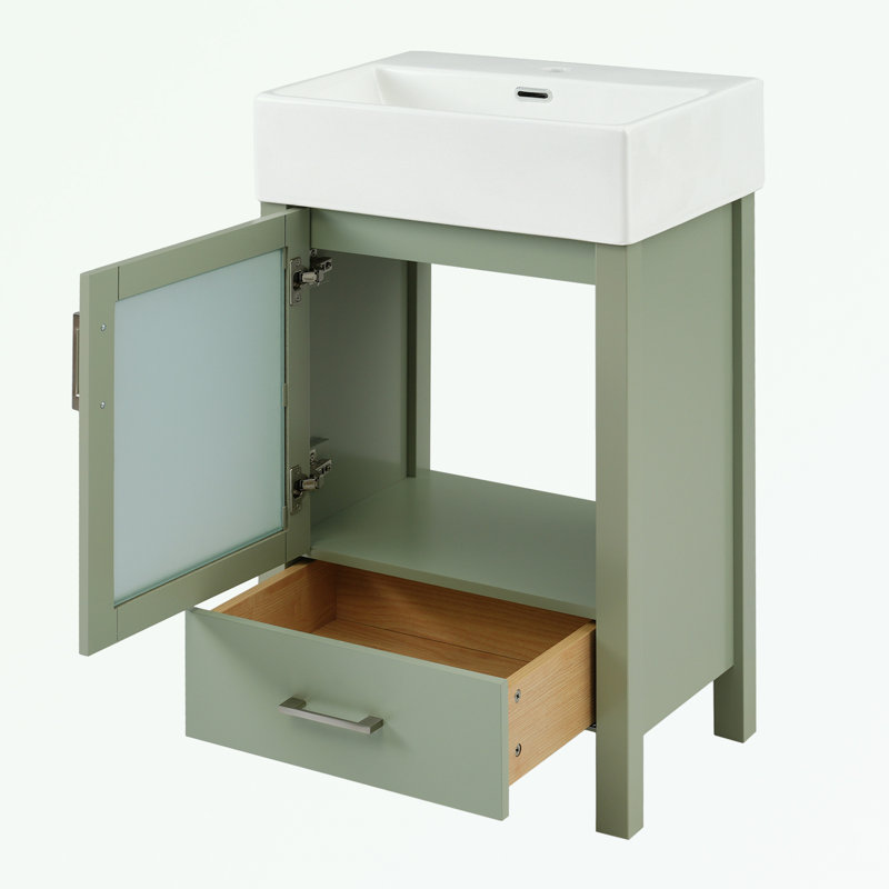 Armoire de salle de bain Veradi, Vert