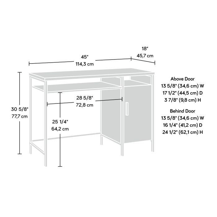 Metal Base Computer Desk, Brown Duplicate 