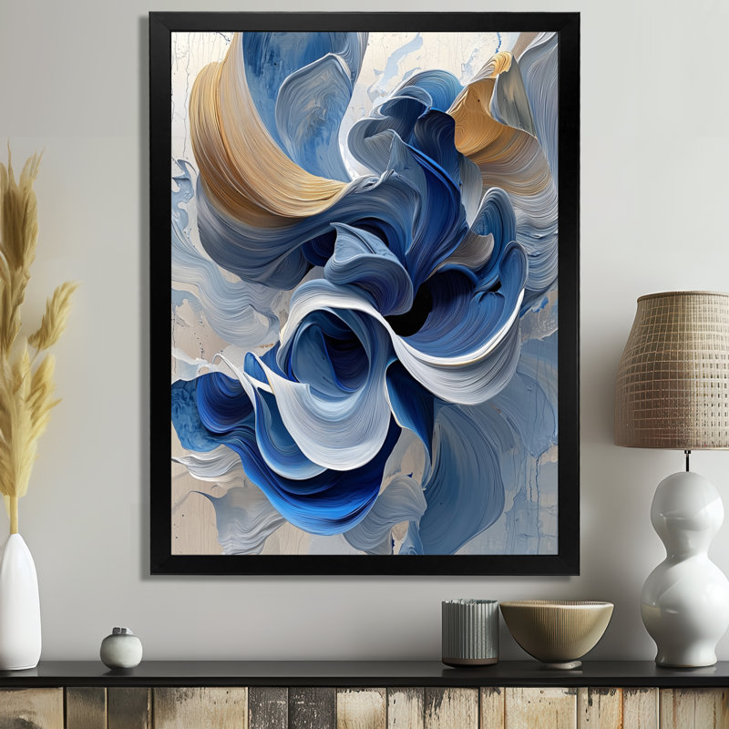 Sieber - Abstract Canvas Art Print, Black, 20" H x 12" W, Single Picture Framed Print