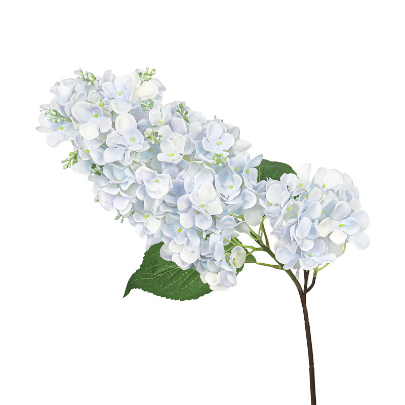 Tige de fleur d'hortensia artificielle, Bleu clair