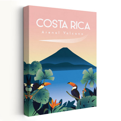 Costa Rica - Adventure Advertisements Animals Arenal Volcano Art