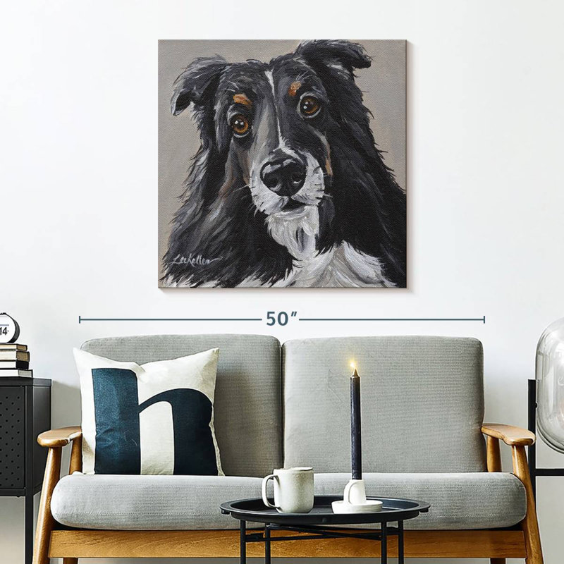Sheltie On Gray, 30" H x 30" W