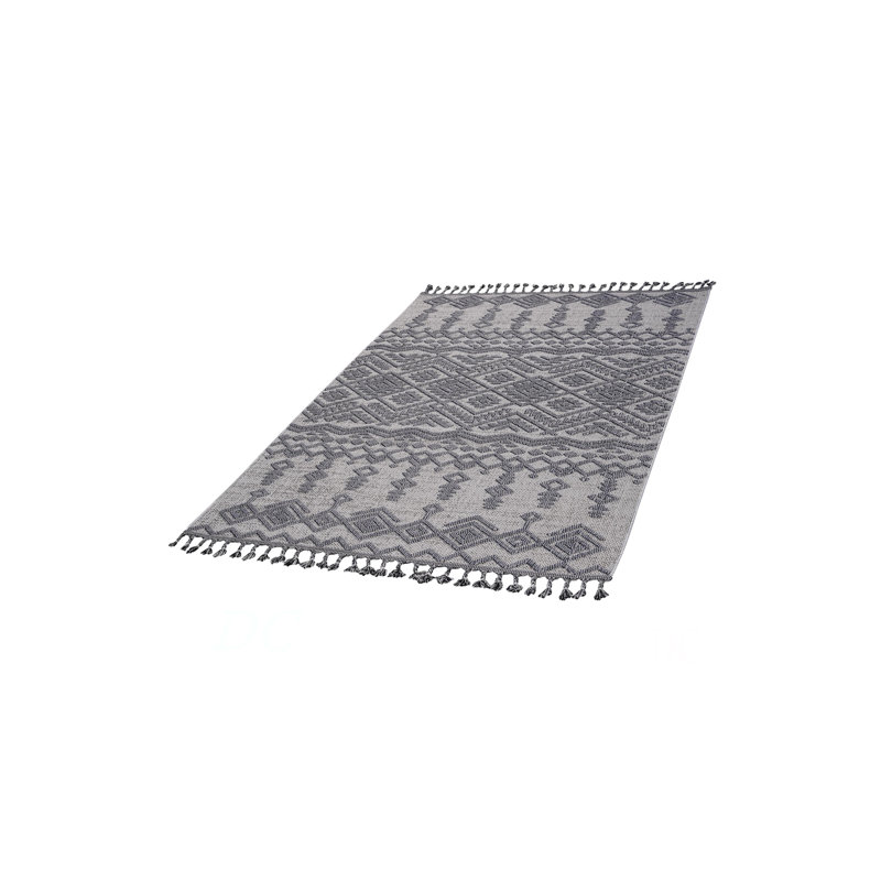 Collection 5X7 Traditional Indoor/Outdoor Area Rug, Gray, Rectangle 5'3" x 7'6"