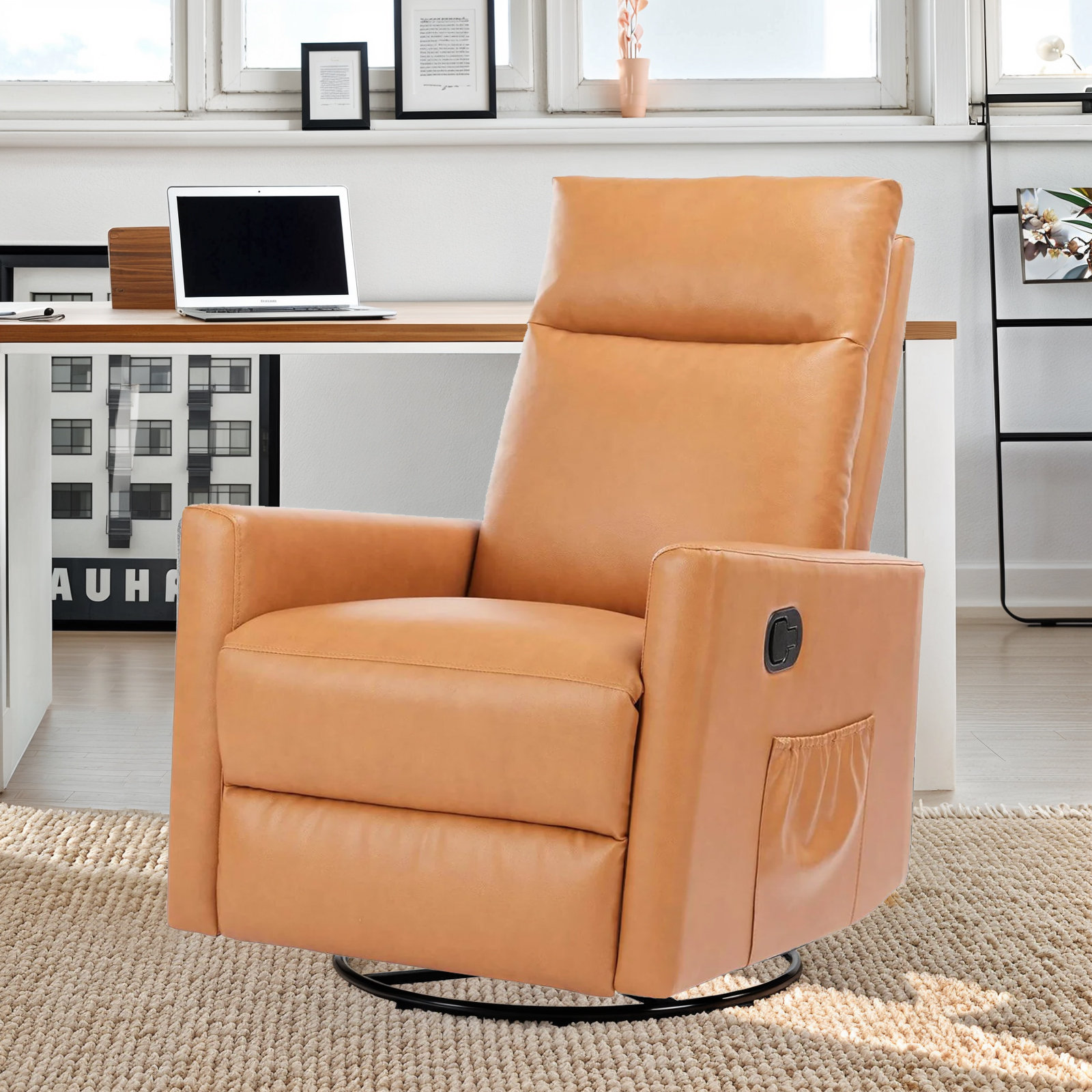 Ebern Designs Swivel Recliner Chair, Nursery Massage Rocking Chairs ...