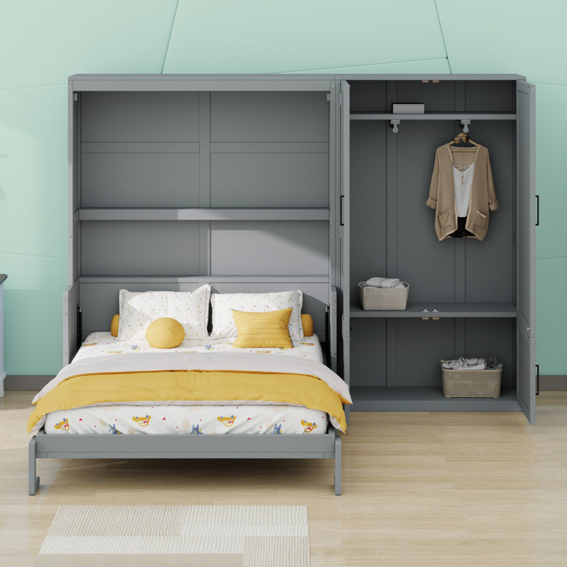 Lit escamotable avec lit escamotable Murphy, Gris