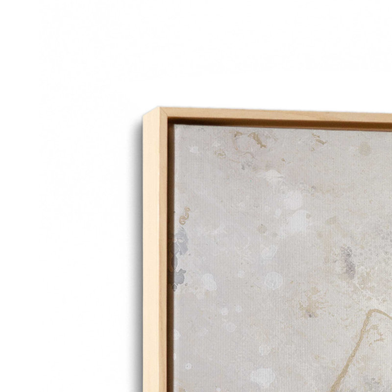 30 "x 20" Gilded Whispers, ensemble de 3 impressions sur toile dans un cadre en chrome poli, Érable américain encadré