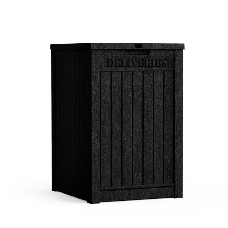 Decksplore 31 Gallons Water Resistant Resin Deck Box, Black