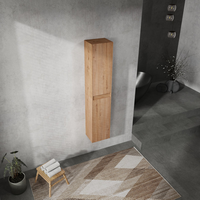 Tomas Wall-Mounted Side Cabinet, Brown