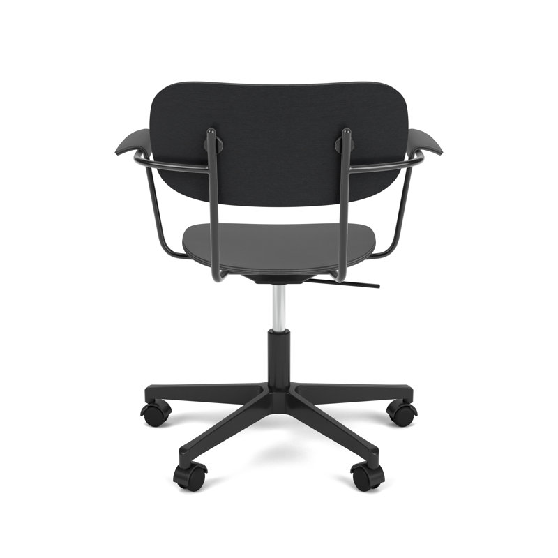 Co Swivel Task Chair, Black Oak/Black