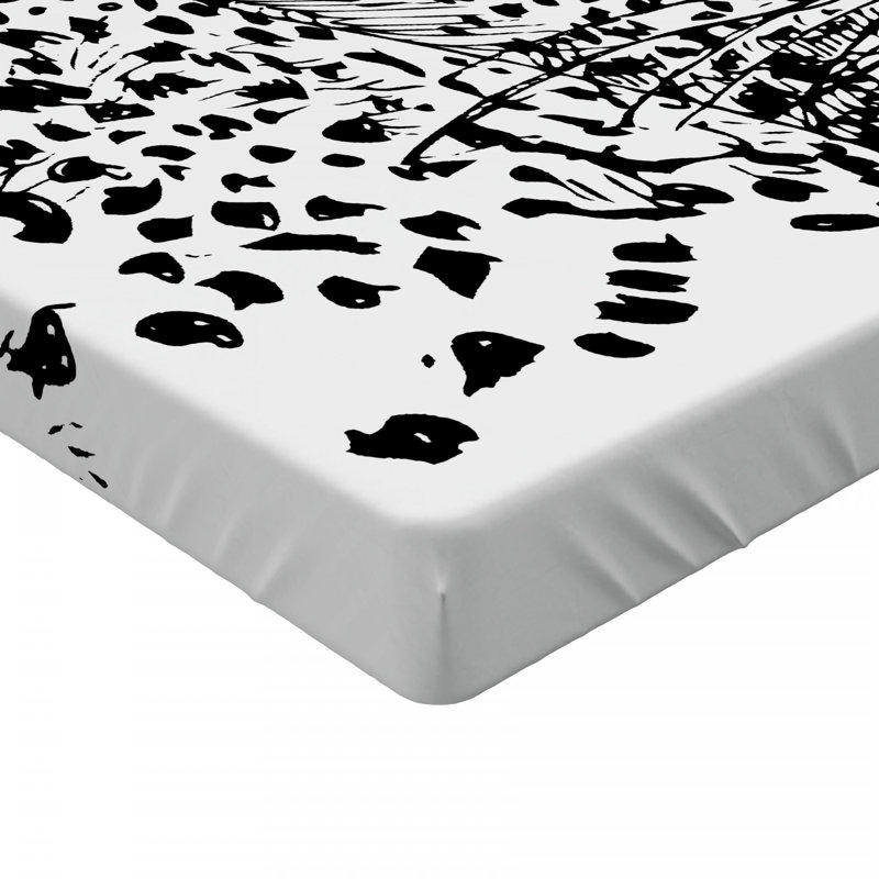 Microfiber Animal Print Fitted Sheet, Twin Fitted Sheet