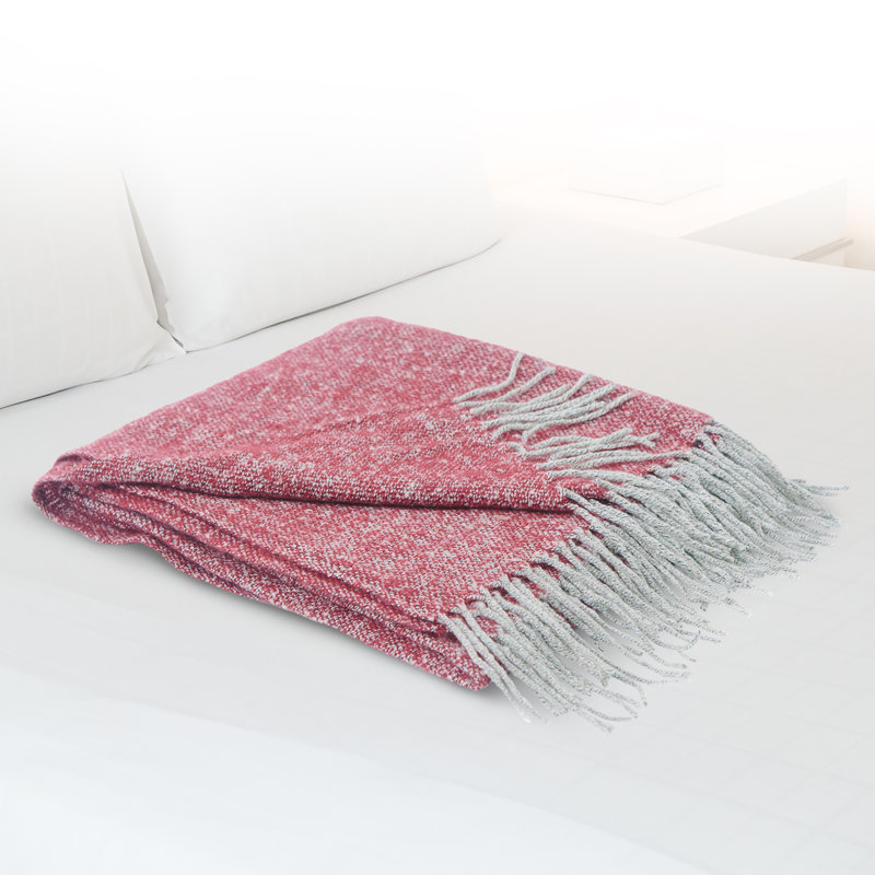 Jeté en tricot ultra doux, Bourgogne