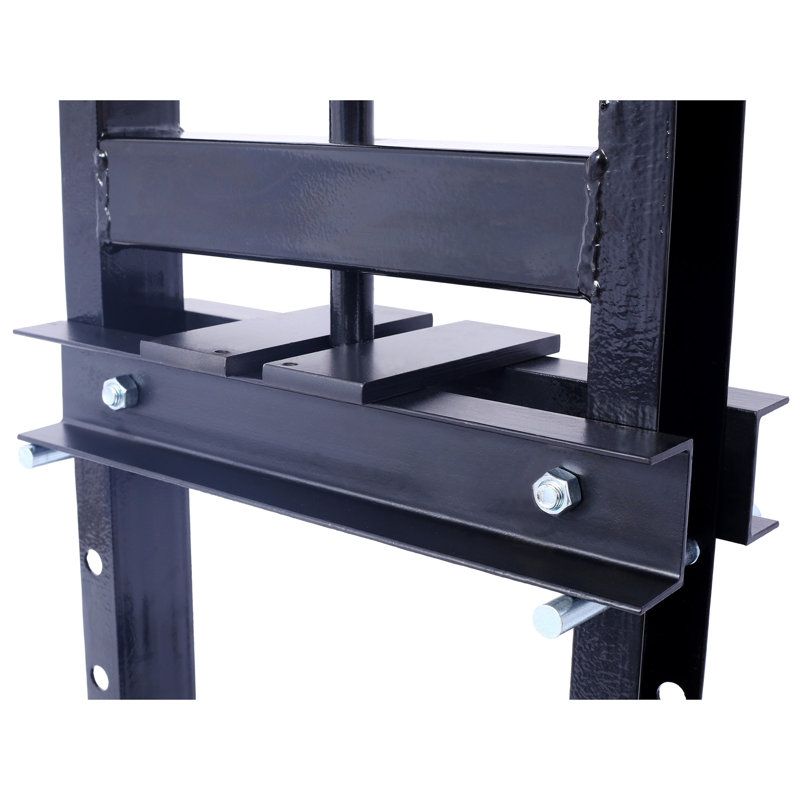 Presse hydraulique de garage avec cadre en H 6 T avec plaques, 6 t, noir