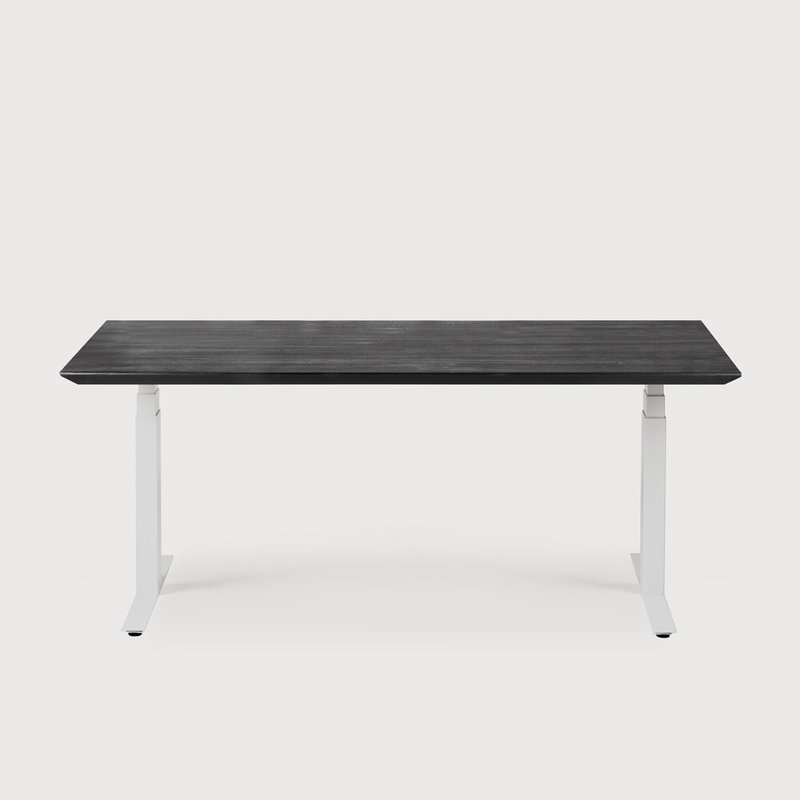 Bok Standing Desk, Oak/Black, 29.9" H x 55.1" W x 28.3" D