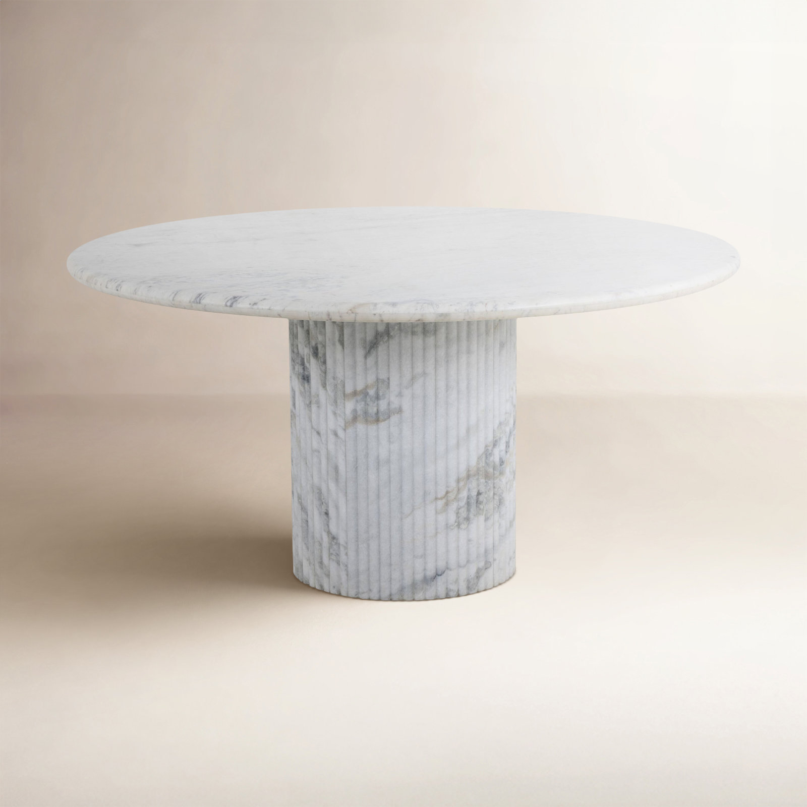 Melati 60'' Round Marble Dining Table