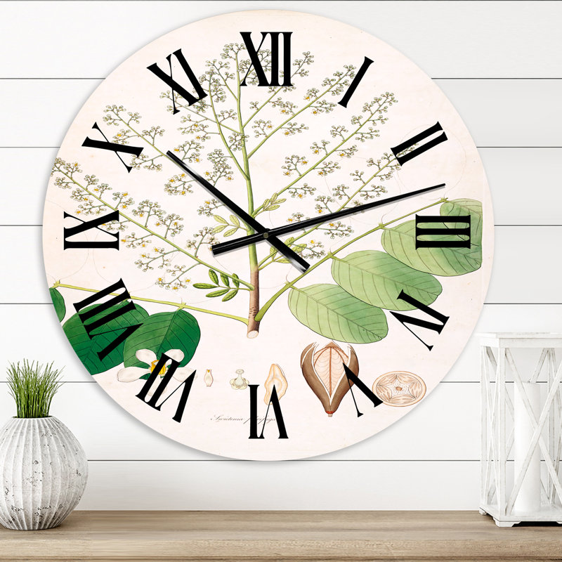 Horloge murale rétro Vintage Botanicals, Petit