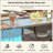  40.5" Solid Fir Wood Outdoor Grill Cart with Stainless Steel Tabletop, Rolling BBQ Prep Station with Foldable Drop Leaf, Lockable Wheels, Storage Drawer Cabinet Spice Rack & Built-In Bottle Opener for Backyard Patio Garden Barbecue-1560305123