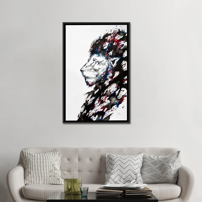 « repose », reproduction sur toile, Toile avec cadre noir, Pas de tapis, H 48 po x l 32 po x P 1,5 po