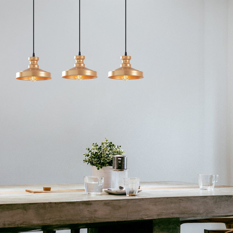 3 - Light Kitchen Island Pendant, Copper