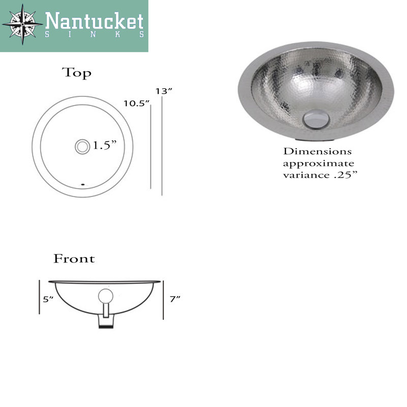 13'' L Bathroom Sink