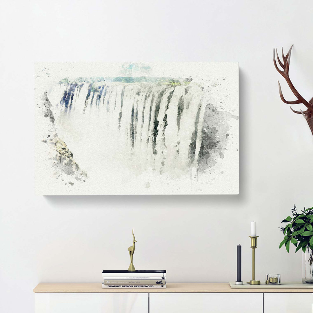 Victoria Falls in Zambia & Zimbabwe in Abstract - Wrapped Canvas
