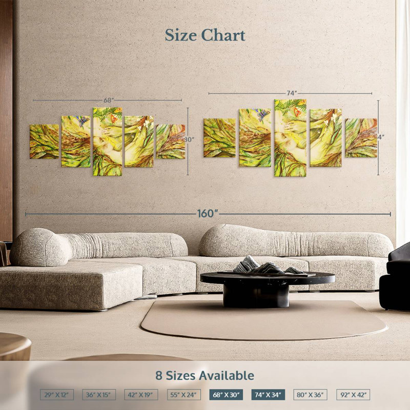 Deva, 30" H x 68" W