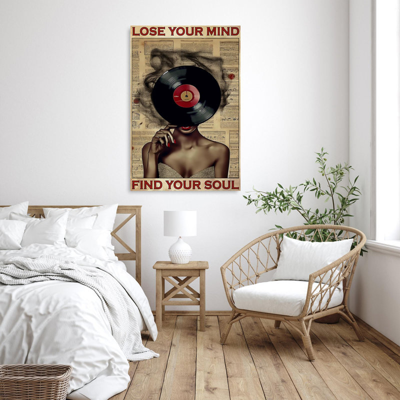 " Vinyl Lose Your Mind 2 ", 36" H x 24" W x 1.25" D