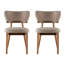 Chaise d'appoint rembourrée en bois massif-628719360