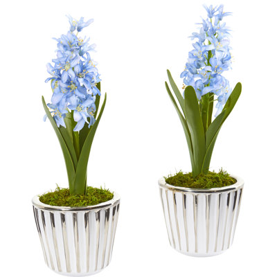 ensemble 2 pièces de Jacinthe artificielle en pot