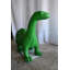 Statue de brontosaure vert géant en dinosaure en aluminium 90 po x 23 po x H 47 po