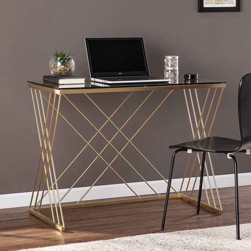Bureau moderne avec plateau en verre