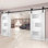 Dalle de porte blanche standard en verre givré Sete