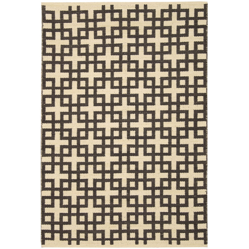 Maze Cotton Trellis Area Rug in Bark, Rectangle 2'3" x 3'9"