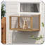 Perchoir de fenêtre imperméable en bois avec ouverture de filet