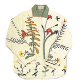 Wild Flower Embroidered Handquilted Cotton Jacket – Handmade, Soft Cotton Filled, Reversible, Comfortable and Stylish Jacket