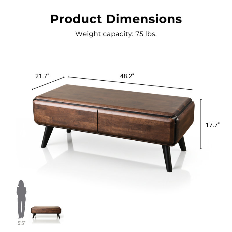Rozella 3-Piece Solid Wood Coffee Table Set, 3 Pieces: Coffee Table, 2 End Tables