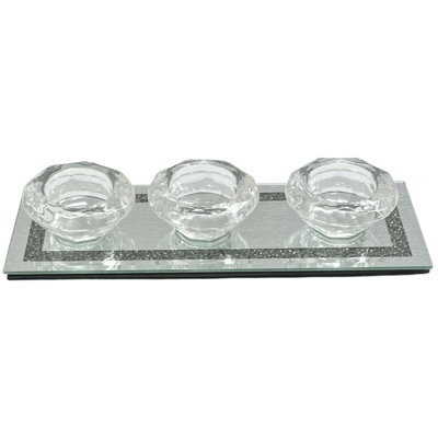 Glass Tabletop Tealight Holder