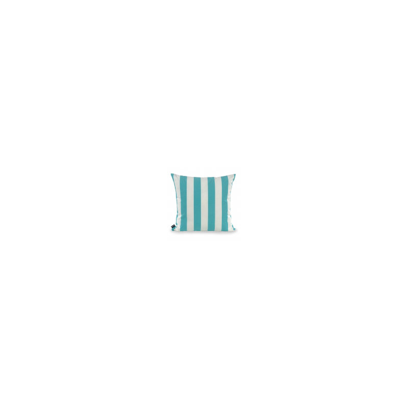 Classic Streifen Striped Square Cushion, Turquoise