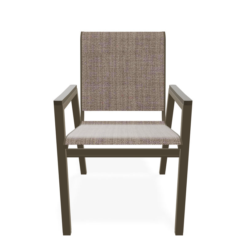 Bazza Outdoor Dining Chair, Beachwood, Augustine Fennel Sunbrella®