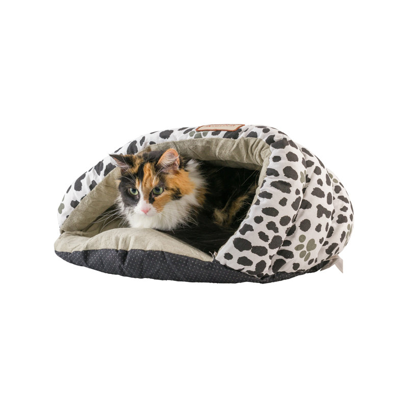 Animal Print Faux Fur Pet Bed