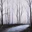 Forêt désertique - reproduction mat moderne encadrée pour la décoration intérieure