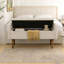 Tabouret de rangement en velours Teddy