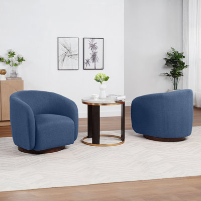 Bennett Upholstered Swivel Barrel Chair