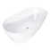 55" Acrylic Free Standing Tub Modern Oval Shape Soaking Tub Adjustable Freestanding Bathtub With Integrated Slotted Overflow And Chrome Pop-Up Drain Anti-Clogging Gloss White